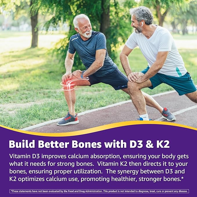 Vitamin K Complex Gummies (Vitamin K2 MK7 MK4, Vitamin K1) w/Vitamin D3, Full Spectrum Vitamin K2 Supplement for Bone Health, Calcium Absorption, Antioxidant, Sugar Free Vitamin K2 Gummy, 60 Cts