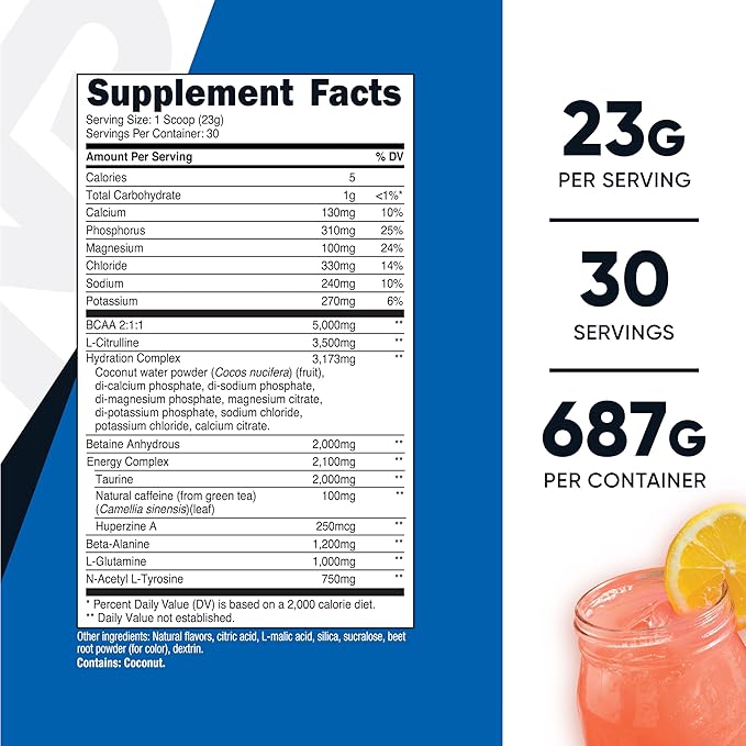 Nutricost Intra-Workout Powder, 30 Servings (Pink Lemonade) - Non-GMO, Gluten Free, Intraworkout Supplement