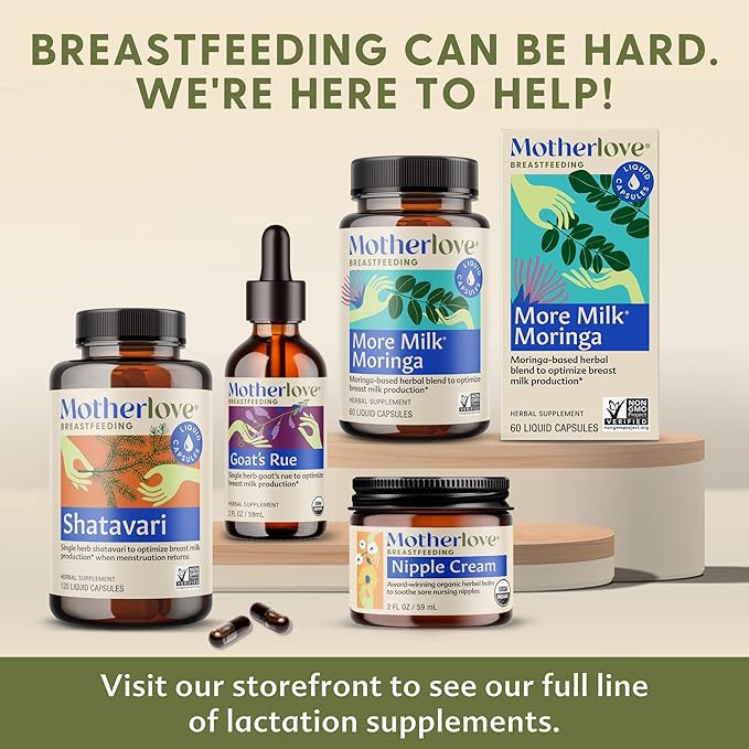Motherlove Moringa (240 Capsule Value Size) Lactation Supplement to Support Breast Milk Supply—Non-GMO, Organic Herbs, Vegan, Kosher