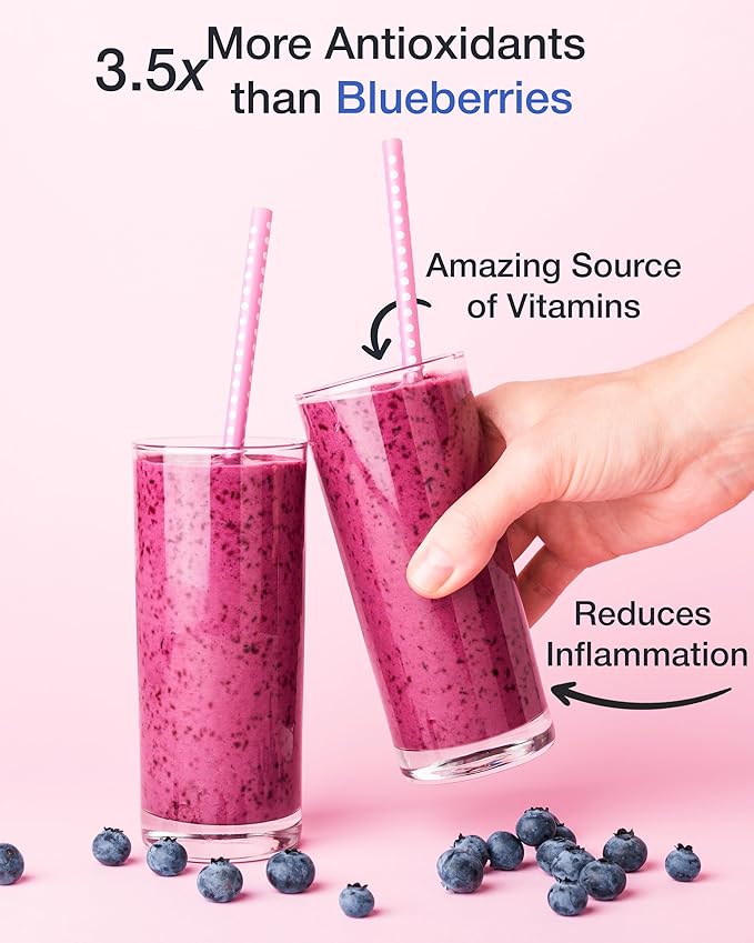 Green Valley Superfoods Organic Aronia Berry Juice Powder, Chokeberry, Antioxidant Rich Anthocyanins (8 Ounce)