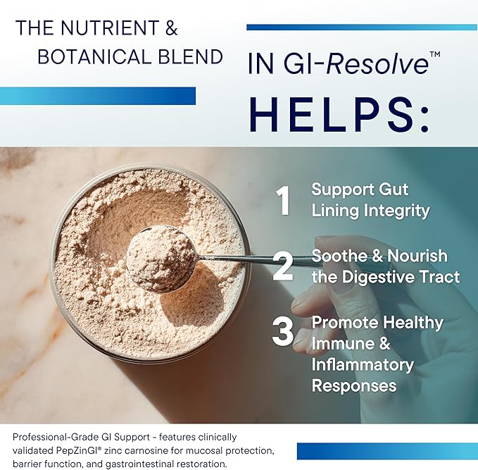 Biotics Research GI Resolve™ Advanced L-Glutamine Powder Formula for Gut Lining Support & Healing - Optimal Gastrointestinal Function - Premium 7-Ingredient with Zinc Carnosine & Botanicals- 6.7oz