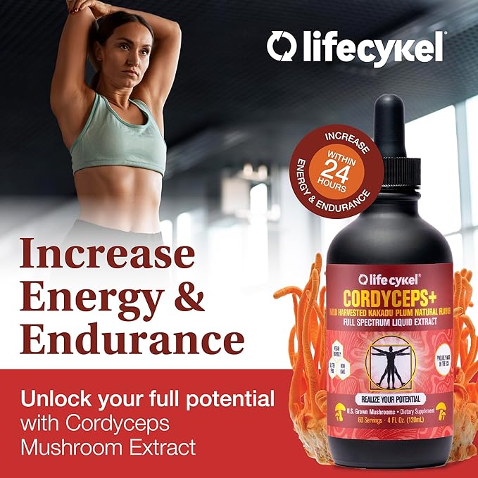 Life Cykel This is It Pack - Chaga, Lions Mane & Cordyceps Mushroom Extract - Full-Spectrum Mushroom Tincture for Energy, Mental Clarity & Immune Support - Vegan, Non-GMO- 2Fl/Oz Per Bottle