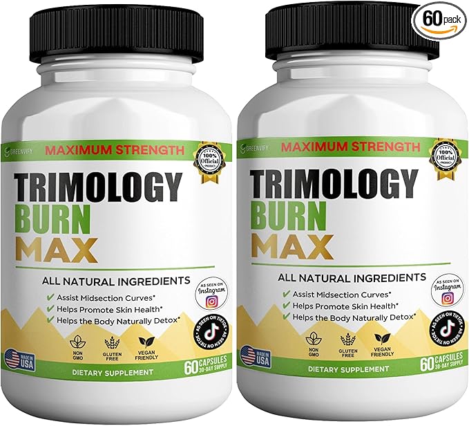 Trimology Burn Max Natural Supplement, 60 Capsules, 30 Day Supply, Vegan, Gluten Free (2)