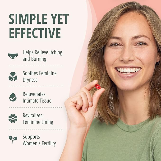 Lubracil Vaginal Moisturizer Pills for Dryness and Moisture – Sea Buckthorn Oil, Omegas 6, 7, & 9, Vitamins A & E – Nourishes Vaginal Wetness & Hydration for All Women – 60 Wet Pills, 1 Pack