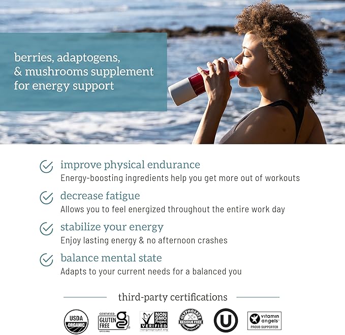 Organifi Red Juice - Energy Powder Reduces Afternoon Crashes and Boosts Digestion and Immune System, 30 Servings