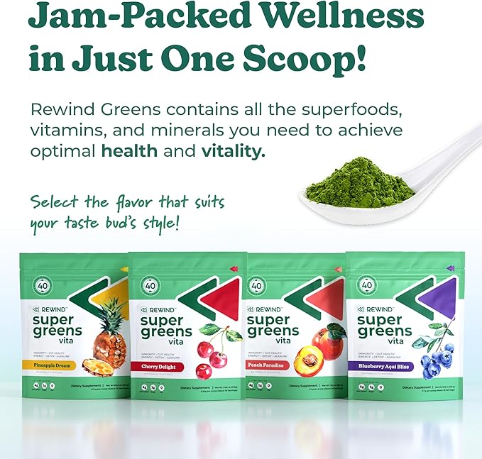 Best Tasting Super Greens Powder with 40+ Superfoods – Delicious Daily Green Powder with Vitamin B12, Zinc, Vitamin C, Magnesium & Calcium – Green Juice Superfood Mix - Pineapple Flavor