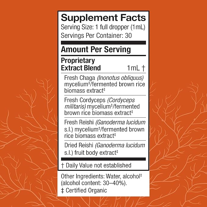 Host Defense Breathe* Extract - Immune & Respiratory Support Mushroom Liquid Supplement - Herbal Lung Health Supplement with Chaga, Reishi & Cordyceps - 1 fl oz (30 Servings)*