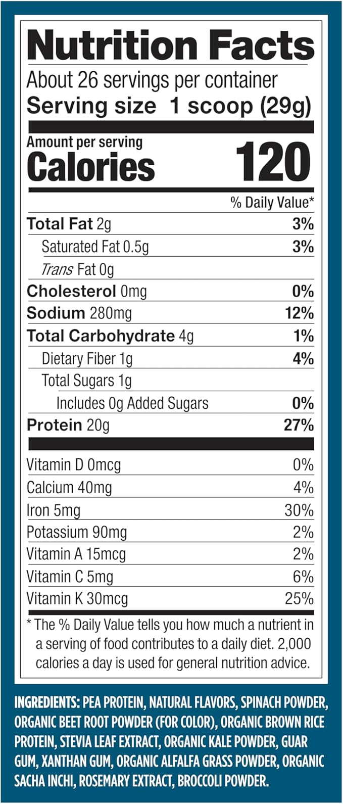 Vega Protein + Supergreens - 20g Plant-Based Protein, Berry, 26 Servings, Real Greens & Veggies, Vegan Keto, 0g Added Sugar, Non-GMO, Gluten Free, Dairy Free, 1.7lbs (Packaging May Vary)