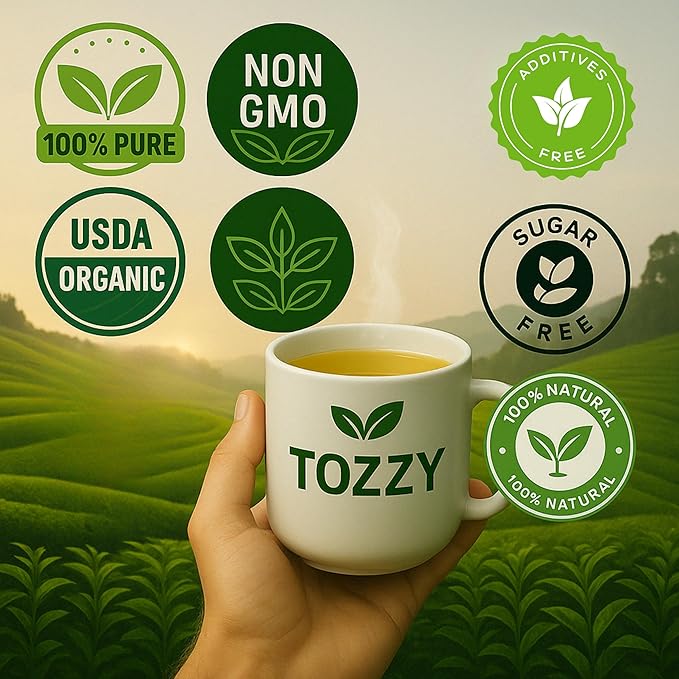 Tozzy Organic Milk Thistle Seeds Tea - 100 Count | Pyramid Tea Bags (Plant-Based & Eco-conscious) | Supports Liver Health | Pure Ingredients