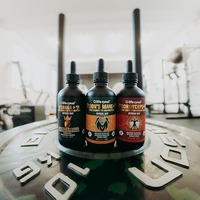 Life Cykel This is It Pack - Chaga, Lions Mane & Cordyceps Mushroom Extract - Full-Spectrum Mushroom Tincture for Energy, Mental Clarity & Immune Support - Vegan, Non-GMO- 2Fl/Oz Per Bottle