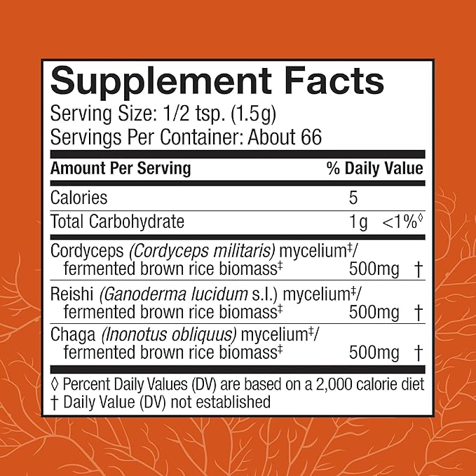 Host Defense Breathe* Powder - Immune & Respiratory Support Mushroom Supplement - Herbal Lung Health Support Supplement with Chaga, Reishi & Cordyceps - 3.5 oz (66 Servings)*