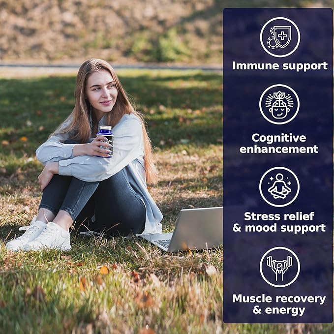 Mushroom Power Complex 10-in-1 W/Cordyceps, Reishi, Shiitake & Lions Mane, Nootropic Dietary Supplement for Gut Microbiome, Focus, Energy & Vitality - 60 Capsules