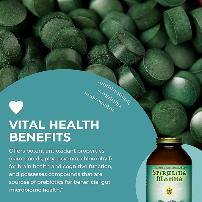 HealthForce SuperFoods Spirulina Manna - Tablet - 400 Vegan Tablets