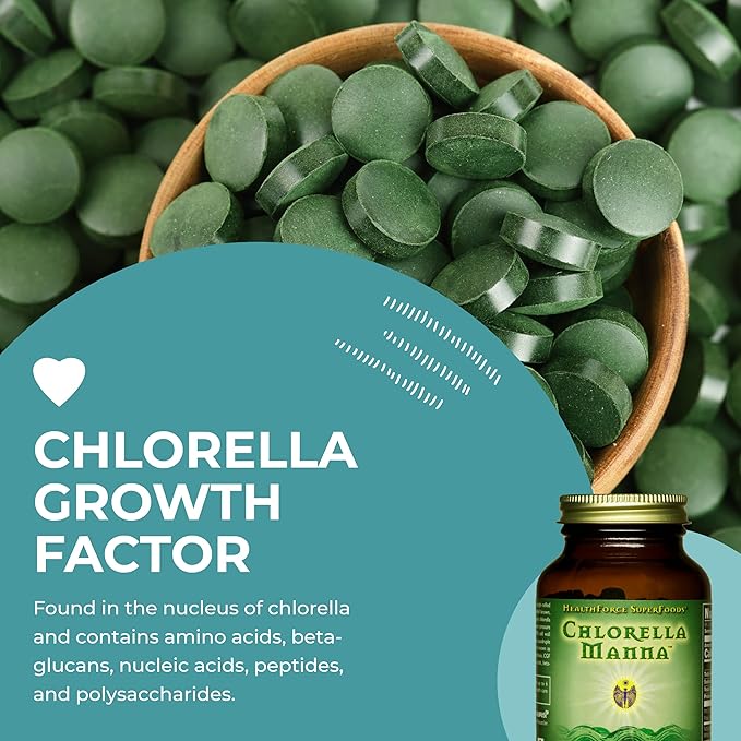 HealthForce SuperFoods Chlorella Manna - Capsule - 450 Vegan Capsules