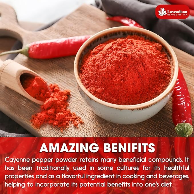 Lavendium, Premium 1.56 lbs Cayenne Pepper Powder– Pure Ground Red Pepper, Bold and Spicy Flavor