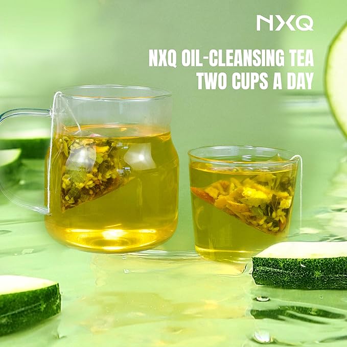 NXQ(10 Bags Oil Cleansing Tea:Oil Reducing Tea-A Blend of Winter Melon, Lotus Leaf, Cassia Seed, Poria-Herbal Tea for Live-9 Herbal with Excellent Formula