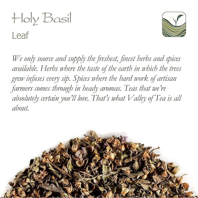 Tulsi Holy Basil Organic Tea - Sweet Green Delicacy - Herbal Thulasi or Tulasi 200g