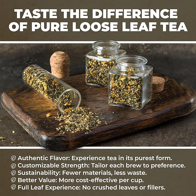Gardenika Organic Flamma-tea Loose Leaf Tea | Premium Turmeric Ginger Blend with Cinnamon, Peppermint & Black Pepper | 100% Natural, Caffeine Free Herbal Wellness Tea | 4oz (113g)