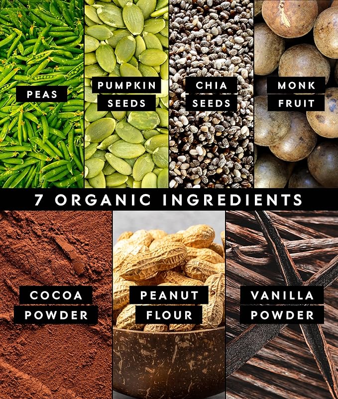 Truvani Vegan Pea Protein Powder | Chocolate Peanut Butter | 20g Organic Plant Based Protein | 20 Servings | Keto | Gluten & Dairy Free | Low Carb | No Added Sugar