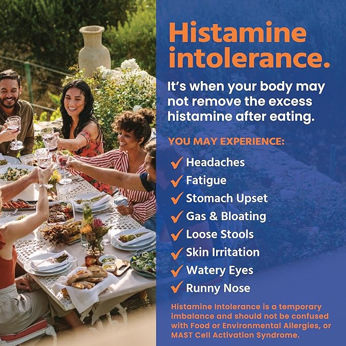HISTAsolv Extra Strength DAO Enzyme Supplement for Histamine Food Intolerance - Eases Digestive Discomfort - Patented Tech - Made in Austria - 30 Pack