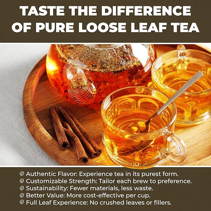 Gardenika Organic Serenity Glow Loose Leaf Tea, Herbal, Caffeine-Free, KSA Kosher, Ayurvedic Wellness Blend with Tulsi, Rooibos, Turmeric, Hibiscus – 4 oz (1 Pack)