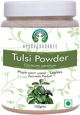 Tulsi Powder Holy Basil Powder 100 Gm | Ocimum Sanctum | Tulsi Leaves Powder | Tulsi Leaf | Vegan | Non GMO | Gluten Free