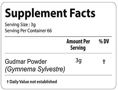 bixa BOTANICAL Gymnema Leaf Powder (Gudmar, Shardunika) 7 Oz/ 200 GRM | Digestive Stimulant | Natural Herbal Supplement