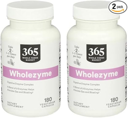 Whole Foods Market, Wholezyme, 180 Count (Pack of 2)