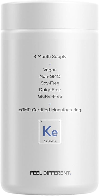 Codeage Keto Electrolytes Supplement – Vegan Electrolyte Tablets w Magnesium, Potassium, Calcium & Salt - Electrolyte Powder Salt Pills & Drink Hydration Supplements - Non-GMO Keto Diet - 180 Capsules