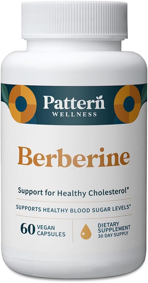 Pattern Wellness Berberine Supplement with Organic Ceylon Cinnamon – Antioxidant & Metabolic Support – Whole Body Wellness – Non-GMO – 60 Vegan Capsules