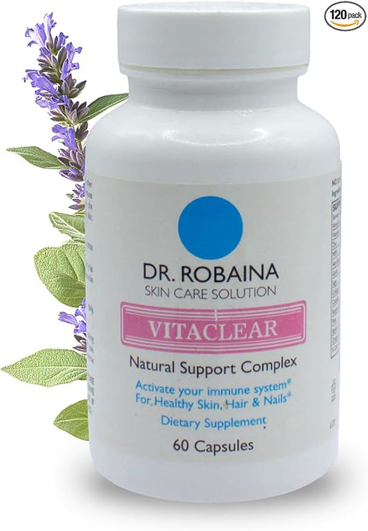 Dr. Robaina VITADERM Vitaclear Complex - Boosts Immune System for Healthy Skin, Hair, and Nails - Recovery and Prevention Support
