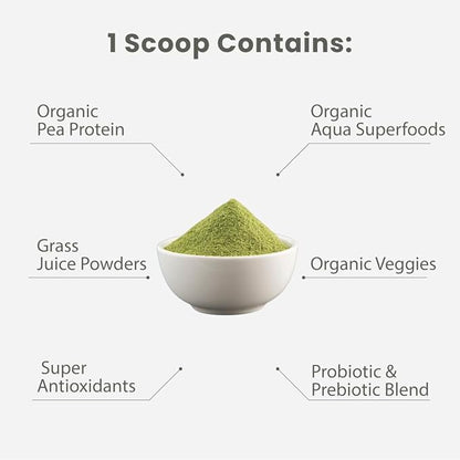 Paradise Herbs ORAC Energy Protein & Greens Powder, Antioxidant Power of 24 Servings of Fruits & Vegetables in 1 Scoop + 20g Protein, Unflavored, 15 Servings