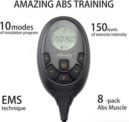 Pro Abdominal Fitness Abs Workout Belt 30''-55'' Black for Man and Woman