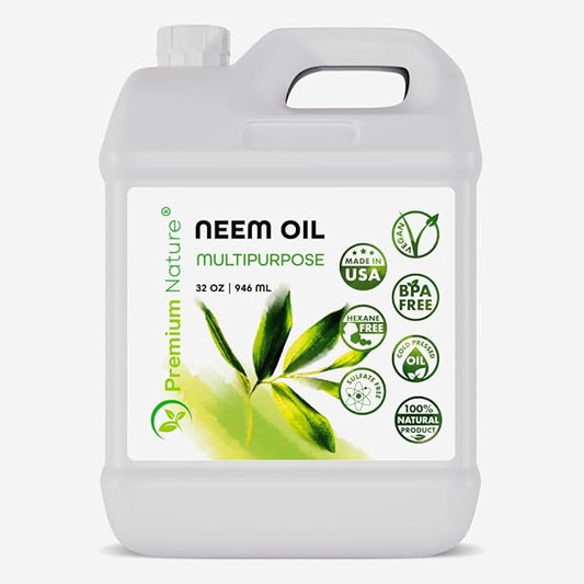 Organic Neem Oil for Skin and Hair Need Oil 100% Pure Cold Pressed for Essential Oil Mixing Neem Oils for Plants Neem Cake Massage Oil Neems Spray for Indoor Plants 32 oz