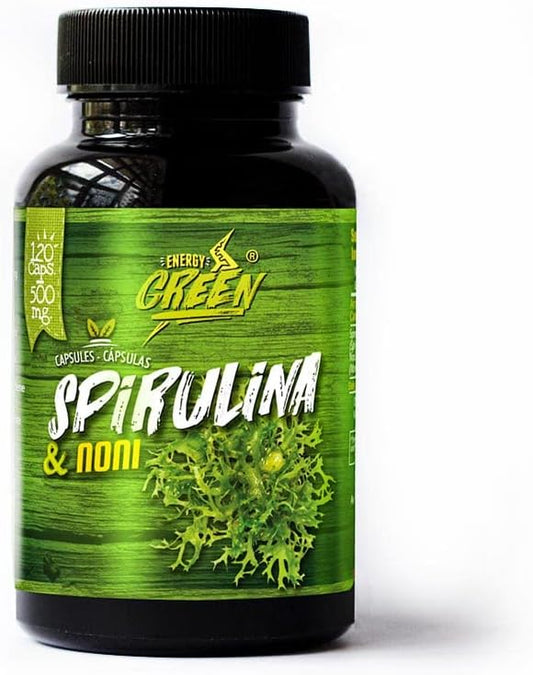 AMAZON ANDES HEALTHY · SUSTAINABLE · FAIR Spirulin and Noni Capsules - Food with High Nutritional Content and Increases Resistance - | 120 Pills - Vegan Capsules - Non GMO - Gluten Free