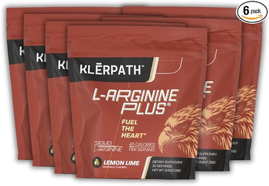 Lemon Lime 6 Pack - Blood Pressure, Cholesterol Formula, Heart Health Supplement, 13.4 OZ (380g)
