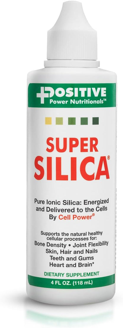 Positive Power Nutritionals Super Silica Supplements (4oz) - Silica Mineral Supplements - Silica Liquid Supplement | Liquid Silica with Collagen Boosting Silicon | Silica Supplements for Hair Growth