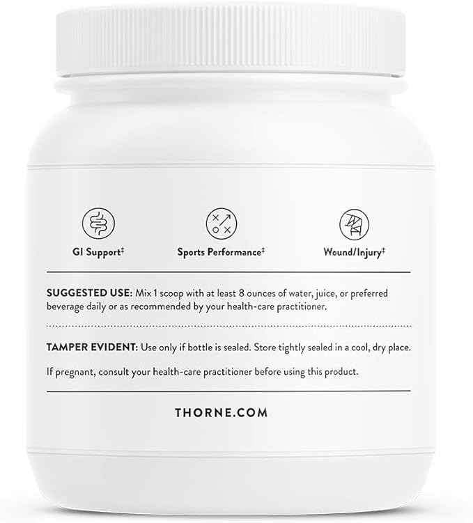 THORNE - L-Glutamine Powder - Glutamine Powder for GI Health and Immune Function* - 17.8 Oz