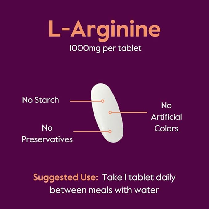 BESTVITE L-Arginine 1000mg per Tablet (480 Tablets) (240 x 2) – Pharmaceutical Grade – Contains 20% More Pure Arginine Compared to Arginine HCl – Nitric Oxide Precursor*