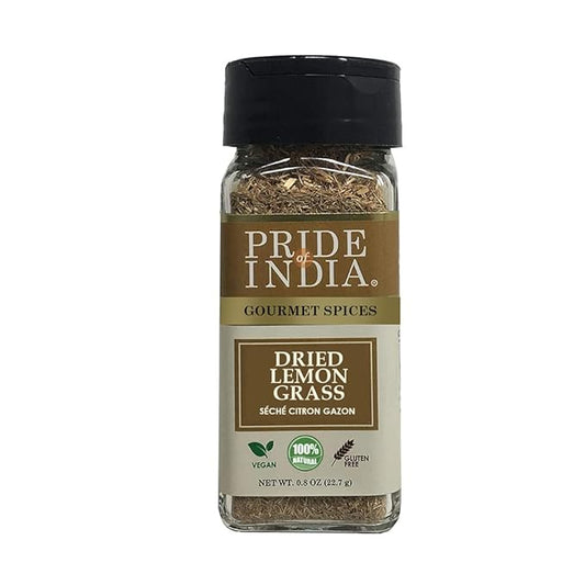 Pride of India – Lemongrass Fine Cut & Sifted – Ideal for Cooking & Drinks – Perfect seasoning for Soups/Salads/Marinades – Gourmet Condiment/Pure & Fresh – Easy to Use -0.8 Small Dual Sifter Bottle