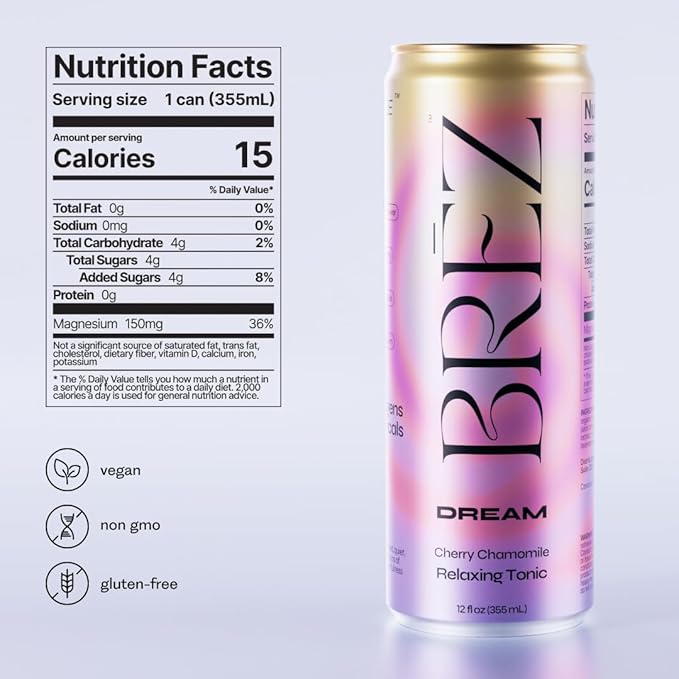 BRĒZ Mushroom Drink Variety Pack - Flow, Dream & Elevate - Lion’s Mane, Reishi, Cordyceps Mushrooms, Non-Infused, Adaptogen Tonics for Focus, Sleep, Mood & Energy, Vegan, 12 fl oz Cans (24 Pack)