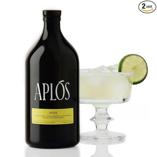Aplós ARISE Non-Alcoholic Adaptogen-Infused Beverage, Tequila Style Alternative, Formulated to Elevate Mood, 19.4oz (575ml)