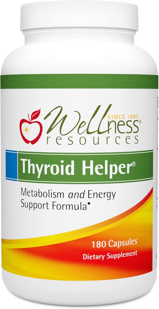 Wellness Resources Thyroid Helper - Natural Supplement for Metabolism, Energy, Thyroid Support (180 Capsules) …