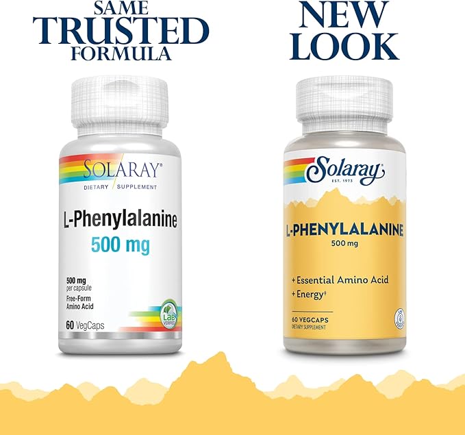 SOLARAY L-Phenylalanine Veg Cap (Btl-Plastic) 500mg | 60ct