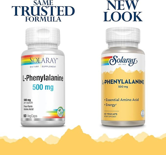 SOLARAY L-Phenylalanine Veg Cap (Btl-Plastic) 500mg | 60ct