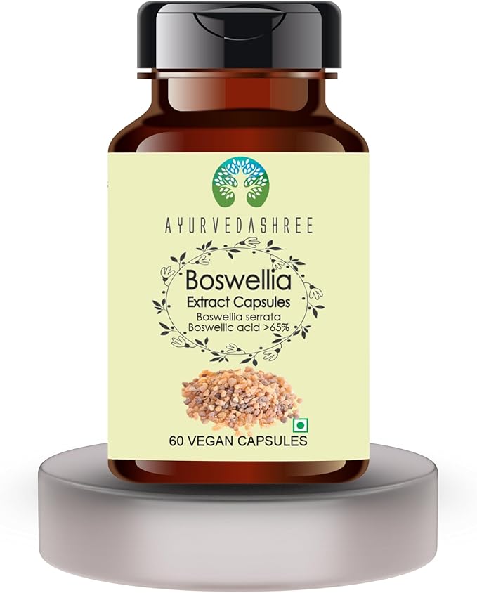 Boswellia Serrata Extract 500mg - 60 Vegetarian Capsules|Indian Frankincense | All Natural | 100% Vegan | Gluten-Free | GMP Certified