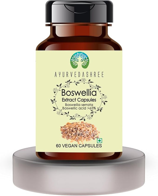 Boswellia Serrata Extract 500mg - 60 Vegetarian Capsules|Indian Frankincense | All Natural | 100% Vegan | Gluten-Free | GMP Certified