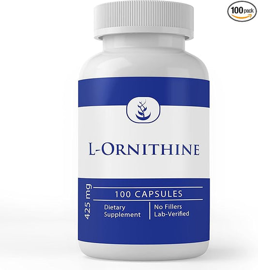 Pure Original Ingredients L-Ornithine, (100 Capsules) Always Pure, No Additives Or Fillers, Lab Verified