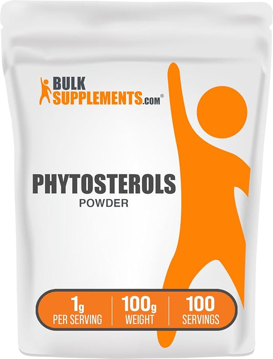 BulkSupplements.com Phytosterols Powder - Phytosterols Supplement, Beta Sitosterol Supplement - Sourced from Soy, Gluten Free, 1g per Serving, 100g (3.5 oz) (Pack of 1)