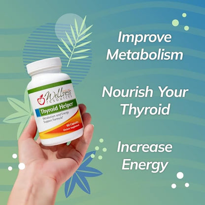 Wellness Resources Thyroid Helper - Natural Supplement for Metabolism, Energy, Thyroid Support (180 Capsules) …